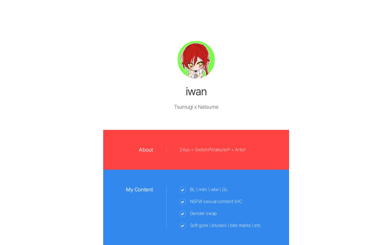 Carrd profile picture for @iwan